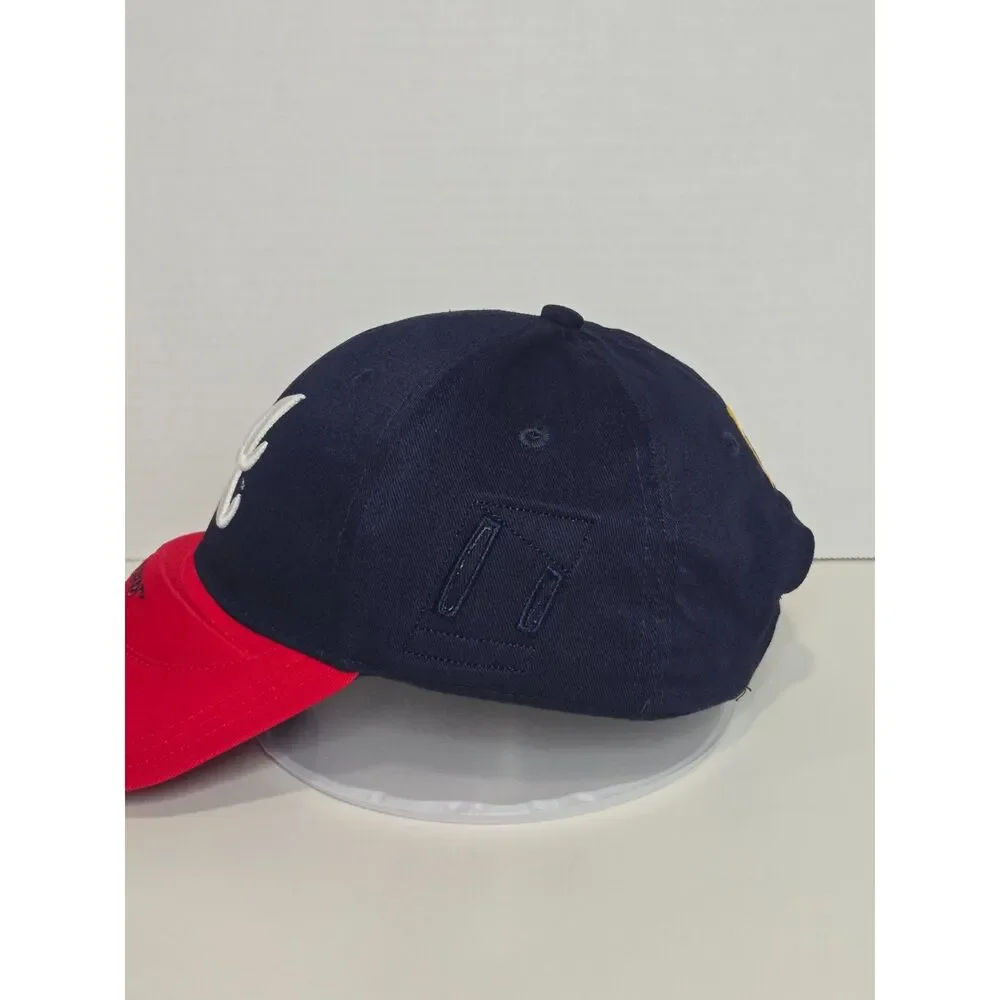J Brem Atlanta Braves NAPA Baseball Hat | Adjustable Strapback | Blue Red